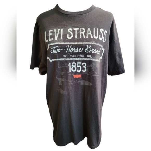 Levi's Strauss Large Vintage Graphic Large Two Horse Brand For Those Who Toil - Picture 1 of 10
